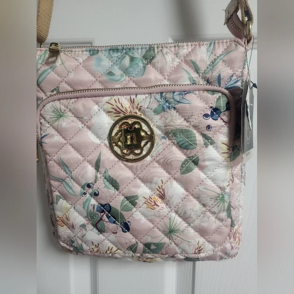 Nanette Lepore - NWT- Pink, Floral,Adjustable,Washable Crossbody Bag